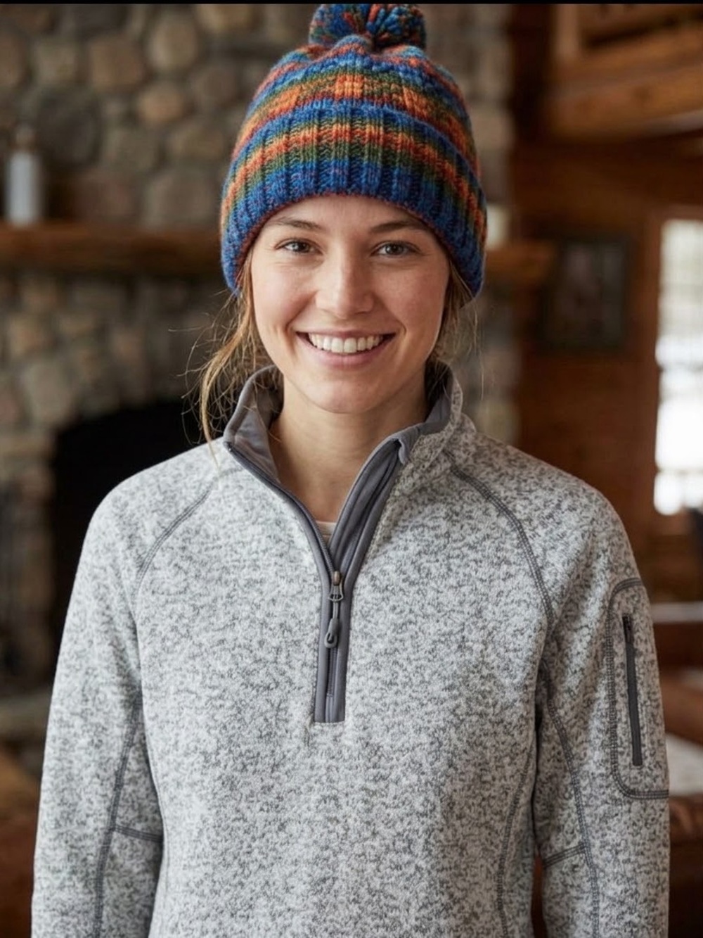 Arbor Heathered Light Gray Quarter-Zip Pullover